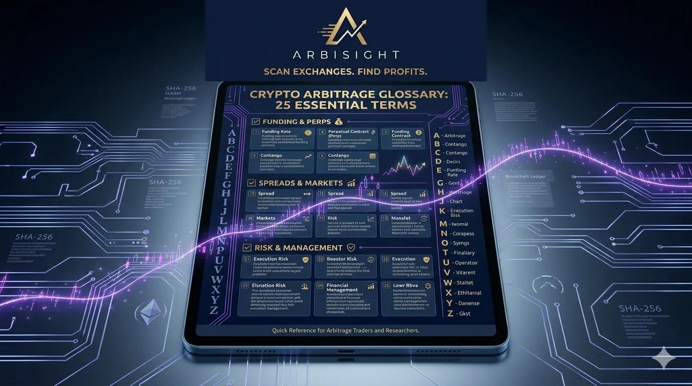 Crypto Arbitrage Glossary: 25 Terms Every Arbitrage Trader Must Know