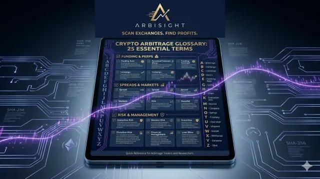 Crypto Arbitrage Glossary: 25 Terms Every Arbitrage Trader Must Know