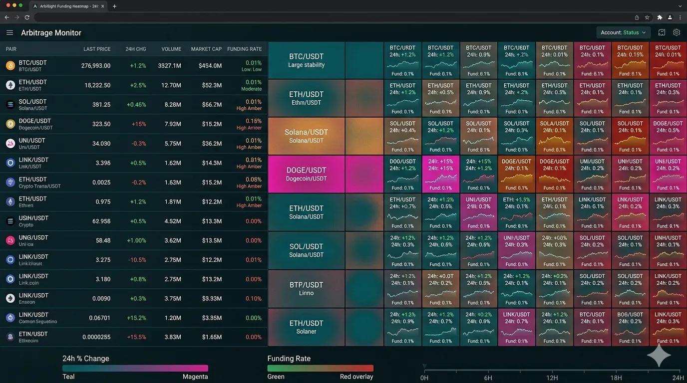 Funding Rate Heat Map Explained — Read Cross-Exchange Carry at a Glance